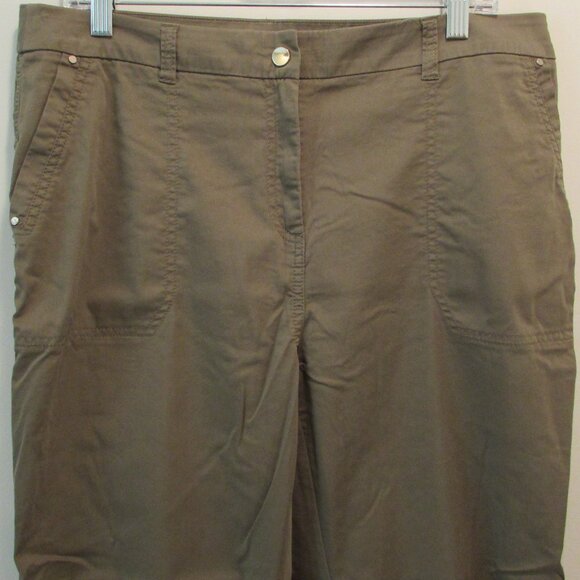 Chico's Olive Green Cotton/Nylon Pants Size 2P (Size 12 petite) - Picture 5 of 15